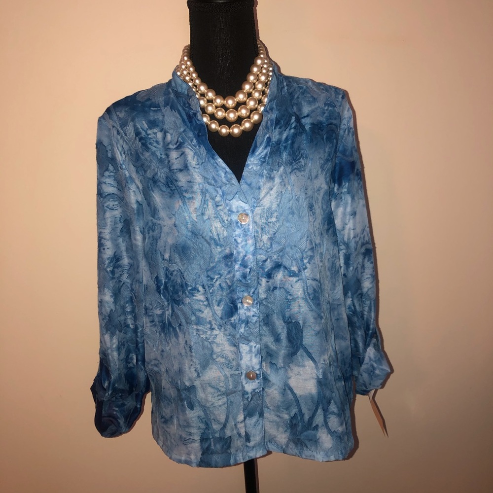 Ruby Rd. Button-Down Blouse